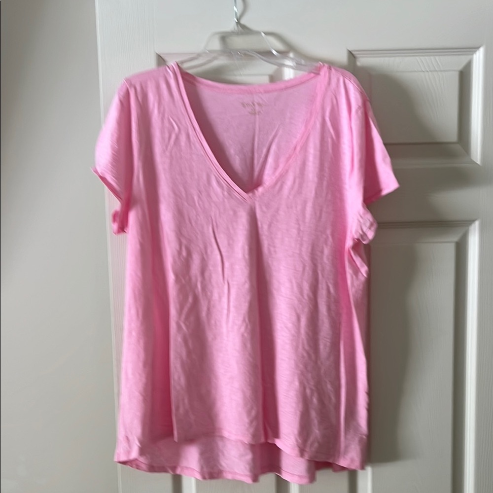 Pink V-Neck T-Shirt